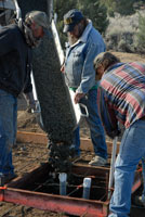 Martin, Tractor, and Ed Pouring Pier 2